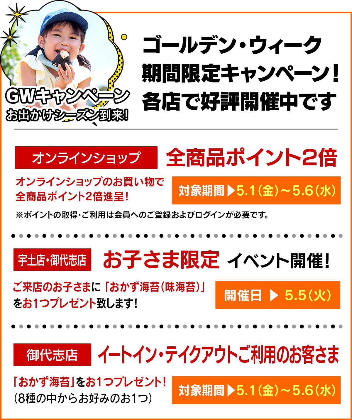ポイント2倍クーポンキャンペーン – 住吉海苔本舗